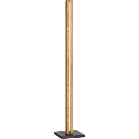Lampadaire LED en bois 3000K dimmable – Interrupteur à pied – Fonction mémoire – Base stable pour salon – Durée de vie 30 000h