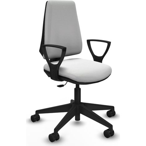 Elche CP bali blanco brazos fijos base piramidal ruedas nailon 65mm