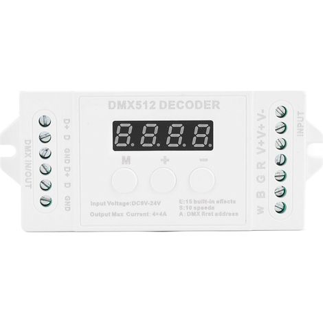 Mini decoder digitale a 4 canali, 15 effetti integrati, controller da 9 a 24 V CC per luci LED RGBW. (1/5)
