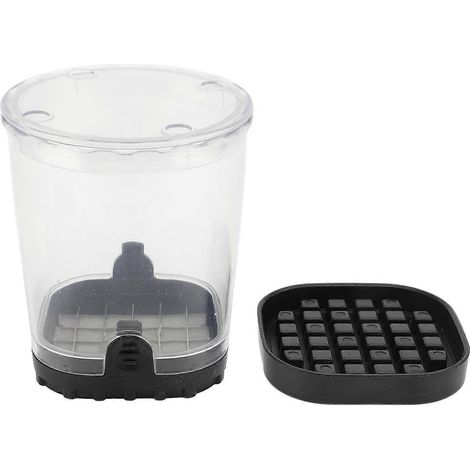 Coupe-fruits et légumes en ABS et acier inoxydable, avec couvercle amovible, un accessoire de cuisine pratique pour les fruits et légumes. (1/4)