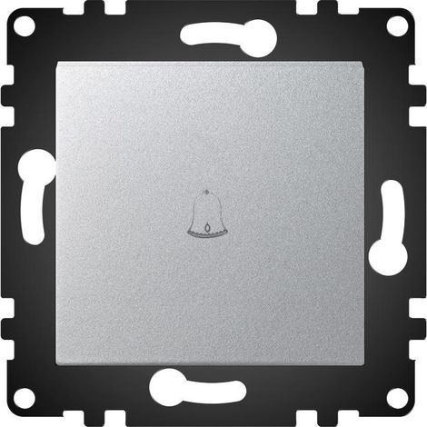 Interruptor Empotrable Simple Pulsador Gris Timbre IP20 Serie wLux  Gris  | IluminaShop