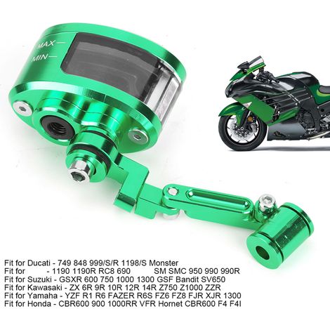 Universeller Bremsflüssigkeitsbehälter für Kawasaki- und Suzuki-Motorräder (grün) (1/5)