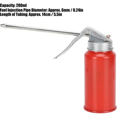 2 pièces bidon d'huile pour pistolet pulvérisateur, fonte peinte, poignée ergonomique, ressort fluide, lubrification rapide jardin et atelier