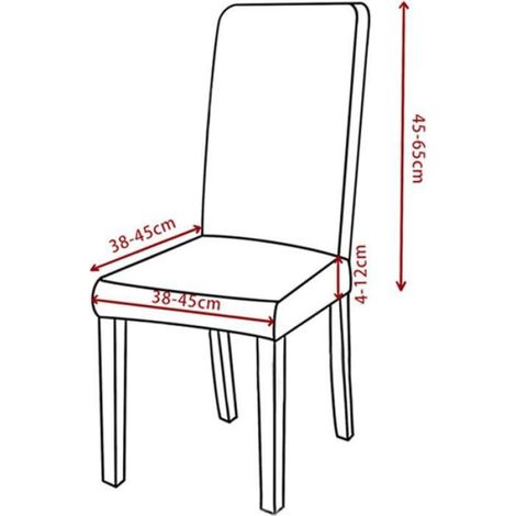 Housse De Chaise - 6 Pièces - Extensible Polyester Élasthanne - Pour Salle À Manger Cuisine Salon - Universelle Adaptée La Plupart Des Chaises (1/5)