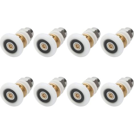 Roulettes Douche 25mm, Roulette Porte Coulissante Douche Roulement pour Porte de Douche 8 Pièces (1/5)
