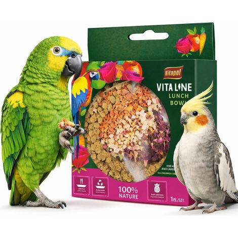Gamelle Vitapol Vitaline - Collation naturelle pour perroquets moyens et grands (1/3)