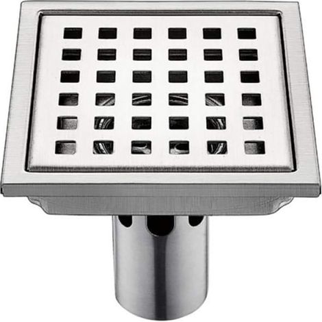 Siphon De Sol INOX 1 Pcs en Acier Inoxydable Drain15Cm 15Cm Filtre Carré Déodorant Anti Retour Fuite d'eau 15Cmb (1/5)