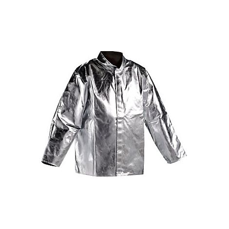Jutec Hitzeschutzjacke m.Klettverschl.+Stehkr.L80cm,Gr56