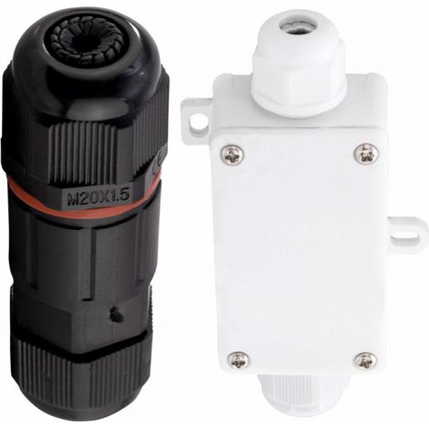 Set de conector blanco negro Mirano (por 6) (1/2)