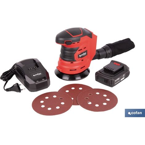 Ponceuse orbitale sans fil 20 V 10 000 tr/min avec base de 125 mm et poids de 1 kg sans batterie (1/4)