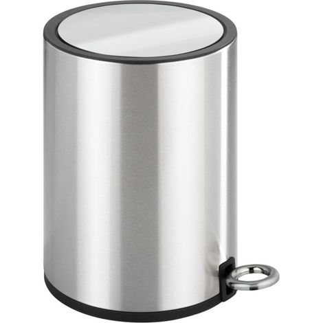 Panier à ordures de salle de bain, acier inoxydable brillant, 3 l, (1/5)