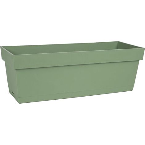 Jardinière TOSCANE Vert Laurier - 13L - Dim 60 x 18 x 16,7 cm -