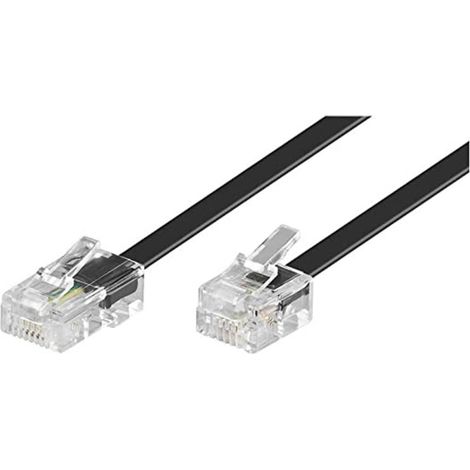 Cavo telefonico modulare, conduttore di alluminio placcato di rame (CCA), Spina RJ45 (8P4C) Spina RJ11 (6P4C). Lunghezza del Cavo 3 m (1/4)