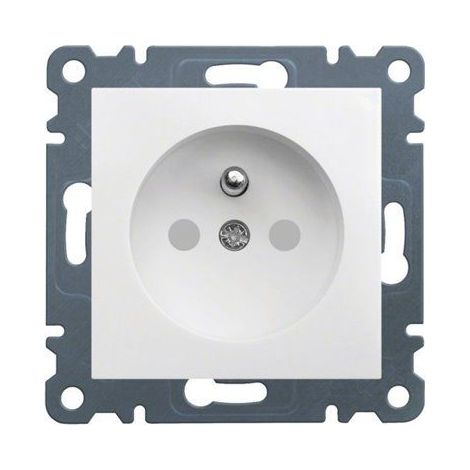 Lumina Einzelsteckdose mit/ohne 16A Kontaktabdeckungen, weiß WL1040
