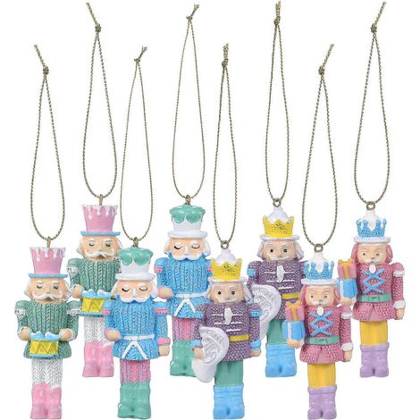 Décorations de Noël en bois, 8 figurines de soldats Casse-Noisette compatibles (1/5)