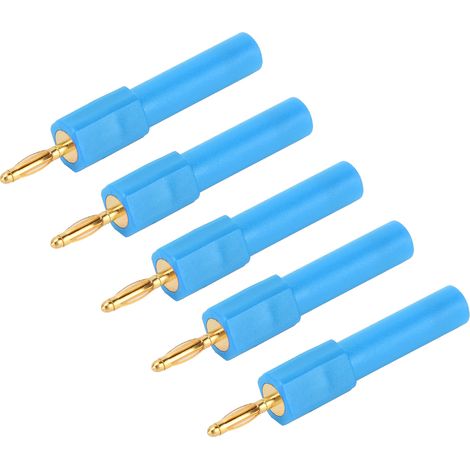 Stück Bananenstecker-Adapter, starke Verbindung, gute Leitfähigkeit, 2 mm auf 4 mm, blau (1/5)