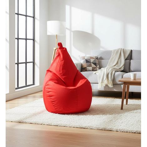 Pouf - Forma Sacco Peso Supportato 90 kg, Rosso, -, 80x80x120h cm Mendoza