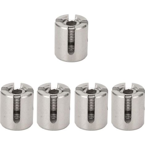 5Pcs Passe-câble en Acier Inoxydable pour Pince en Croix pour câble Garde-Corps T316 Grade Marin pour câble en Treillis - Agrafe en Croix - 3mm (1/5)