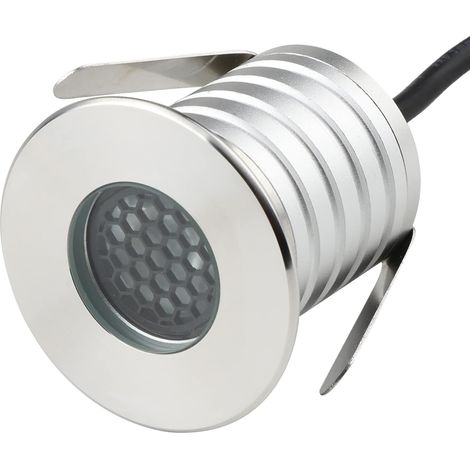 Einbaustrahler mit LED-Lichtschutz, 3 W, 12–24 V CC, IP67, Außenbeleuchtung, weißes Licht, 3000 K (3 Watt) (1/5)