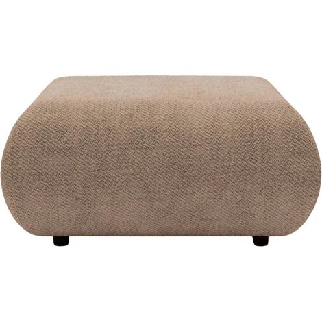 LEVI - Pouf en tissu lisse Café 88x88x41 (1/5)