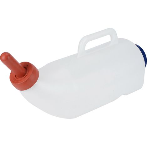 Biberon de 4 L pour veaux avec poignée et tétine amovible - Accessoire d'alimentation pour le bétail (1/5)