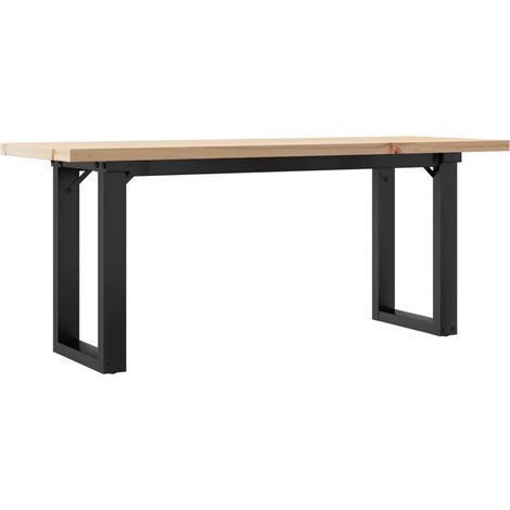 Maison Exclusive - Couchtisch O-Gestell 110x40x45,5 cm Massivholz