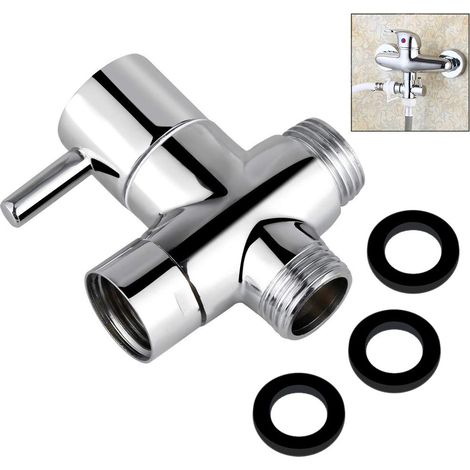 3 Voies Soupape,Douchette Composants de Douche Raccord Universels (1/5)