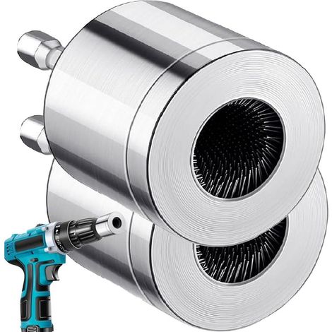 Nettoyeur De Tuyaux En Cuivre Métallique - 2 Pièces Brosse De Nettoyage De Tubes De Forage En Métal 15 et 23mm Brosse De Nettoyage Pour Tuyaux Brosses De Nettoyage Pour Perceuse Outil Nettoyage (1/5)