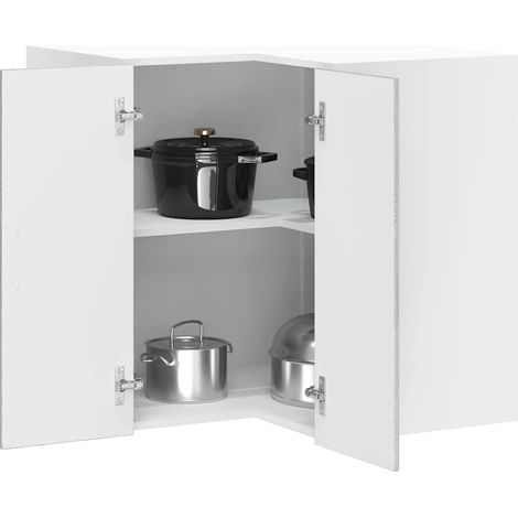 Küchen-Eckhängeschrank Porto Grau Sonoma Holzwerkstoff