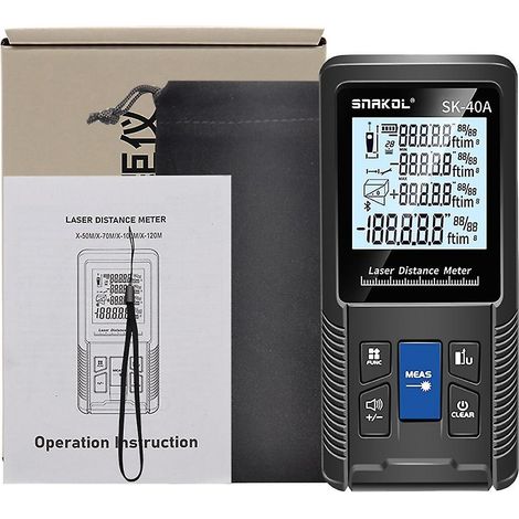 Télémètre laser numérique intelligent avec mesure de volume continue (Pytha-SK-40A-Multicolore)