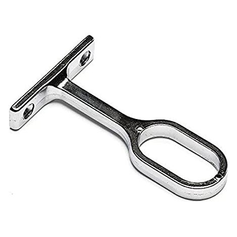 Merriway BH04199 Supporto Centrale per Binario Appendiabiti a Sezione Ovale, Bianco (1/2)