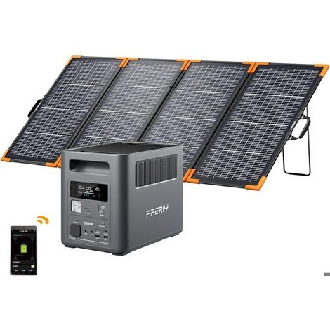 AFERIY Tragbares Elektrisches Generator 1800W mit 200W Solarpanel, 1024Wh Batterie, Aufladung 0-99% in 60 Min (1/5)