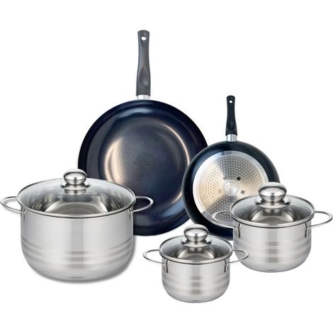 Ensemble de 2 Poêles de cuisson 20 et 28 cm et 3 faitouts 14, 16 et 24 cm Elo Prima Brillant (1/5)