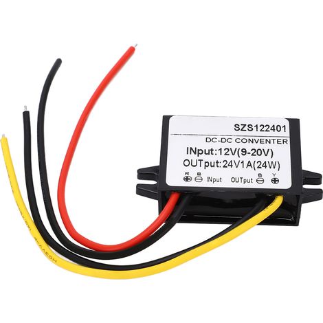 Convertisseur élévateur DC-DC, module boost haute efficacité, étanche IP67, entrée 9-20V, sortie 24V 1A 24W (1/5)