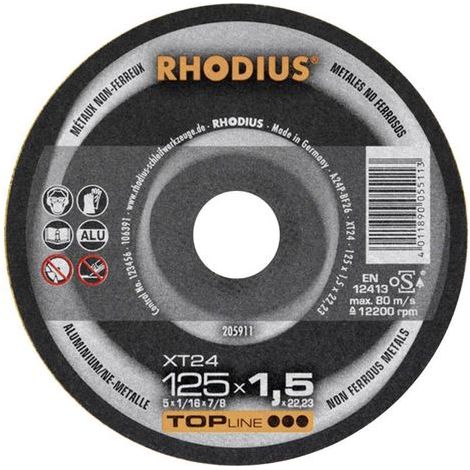 DISQUE À TRONÇONNER HAUTE PERFORMANCE 125 MM RHODIUS XT24 205911 (1/3)