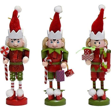Casse-noisettes en bois de 13 cm, soldats de noix, pour les fêtes de Noël (1/4)