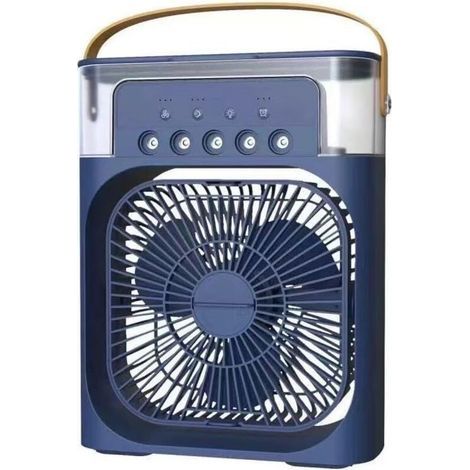 Mini-USB-Tischklimaanlage mit Wasser- und Duftdiffusor, Luftbefeuchter, Timer, automatischer Abschaltfunktion, drehbarem Display, 7-farbiger LED-Beleuchtung, leisem Betrieb, tragbar, für Zuhause, Büro