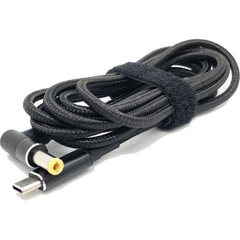 Câble USB Type C PD avec convertisseur d'alimentation CC et prise jack 5,5 x 2,5 mm pour (1/5)