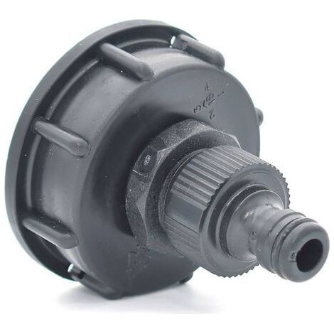 Adaptateur de réservoir IBC connecteur fileté 1/2", robinet de réservoir 1000L, collecteur d'eau de pluie, raccords de sortie de robinet, vannes, robinets, raccords de tuyau d'arrosage (1/5)
