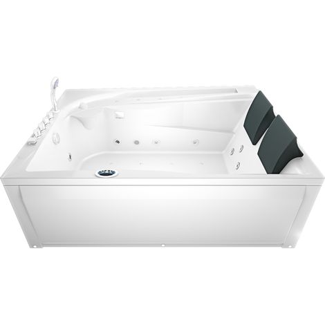 Whirlpool Pool Badewanne Eckwanne Wanne W12HZ-TH-B 180x135cm Ringzirkulation, passive Schlauch-Reinigung (1/5)
