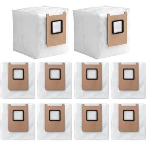 Lot de 10 sacs à poussière de rechange pour aspirateur robot eufy E25/E20, sacs à poussière étanches de 3 litres (1/5)