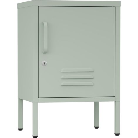 Armadietto comodino con anta Mobili Rebecca Vilde 60x40x35 Acciaio Verde (1/5)