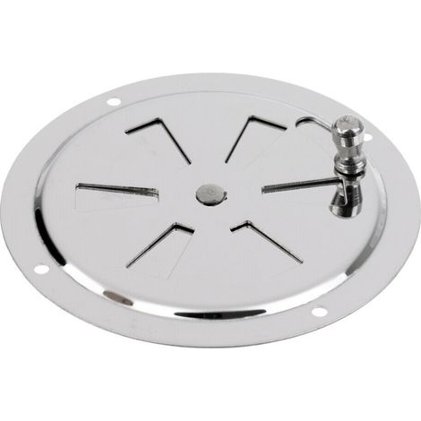 12.7 cm (5 inch) stainless steel ventilation plate with rotary valve, heat sink, accessory for ship and yacht decks--DTEKGAZ