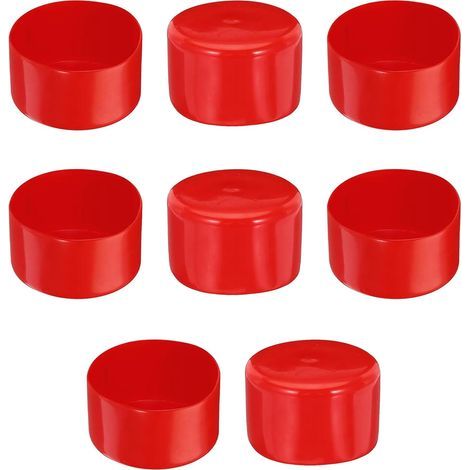 Set mit 8 Endkappen, 75 mm Innendurchmesser, rund, PVC-Gummi, flexibel, für Rohre, Zäune, Möbel (1/5)