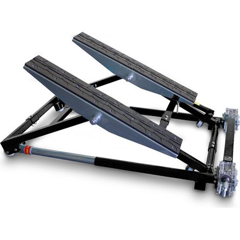 Bituxx Kipphebebühne Mobile Werkstatt Hebebühne Wagenheber Kurzhub PKW Lift bis 2000 kg 2T Schwarz (1/5)