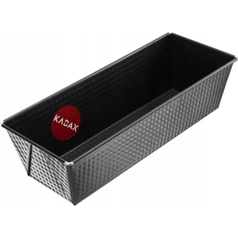KADAX Rechteckige Backform, Kastenform aus Blech, 30.5x12x8 cm, Grau