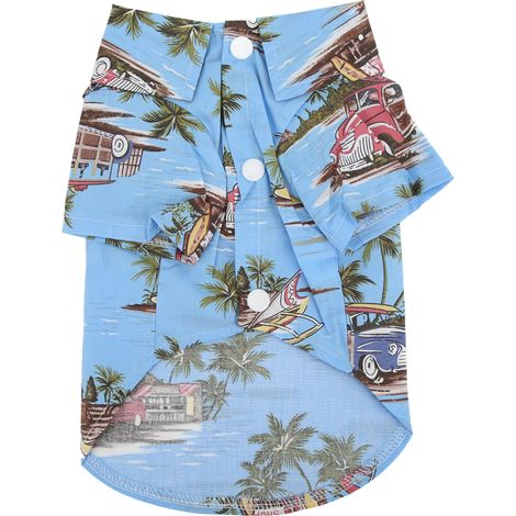 Chemise hawaïenne pour animaux de compagnie, Cool, respirant, imprimé plage, chien, Camp d'été, T pour chiens et chats (1/5)