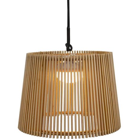 New-garden Okinawa 40 Hängeleuchte Bambus Warmlicht 39 cm