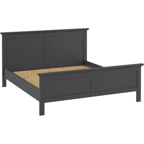 Venedig Bett Doppelbett  160x200 cm, mattgrau.