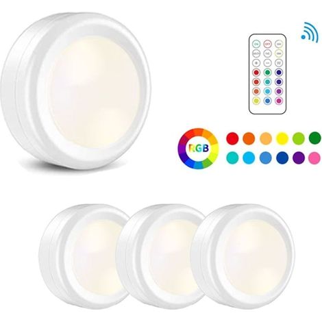 Spot LED sans fil avec télécommande, lot de 3 projecteurs KLB (1/5)